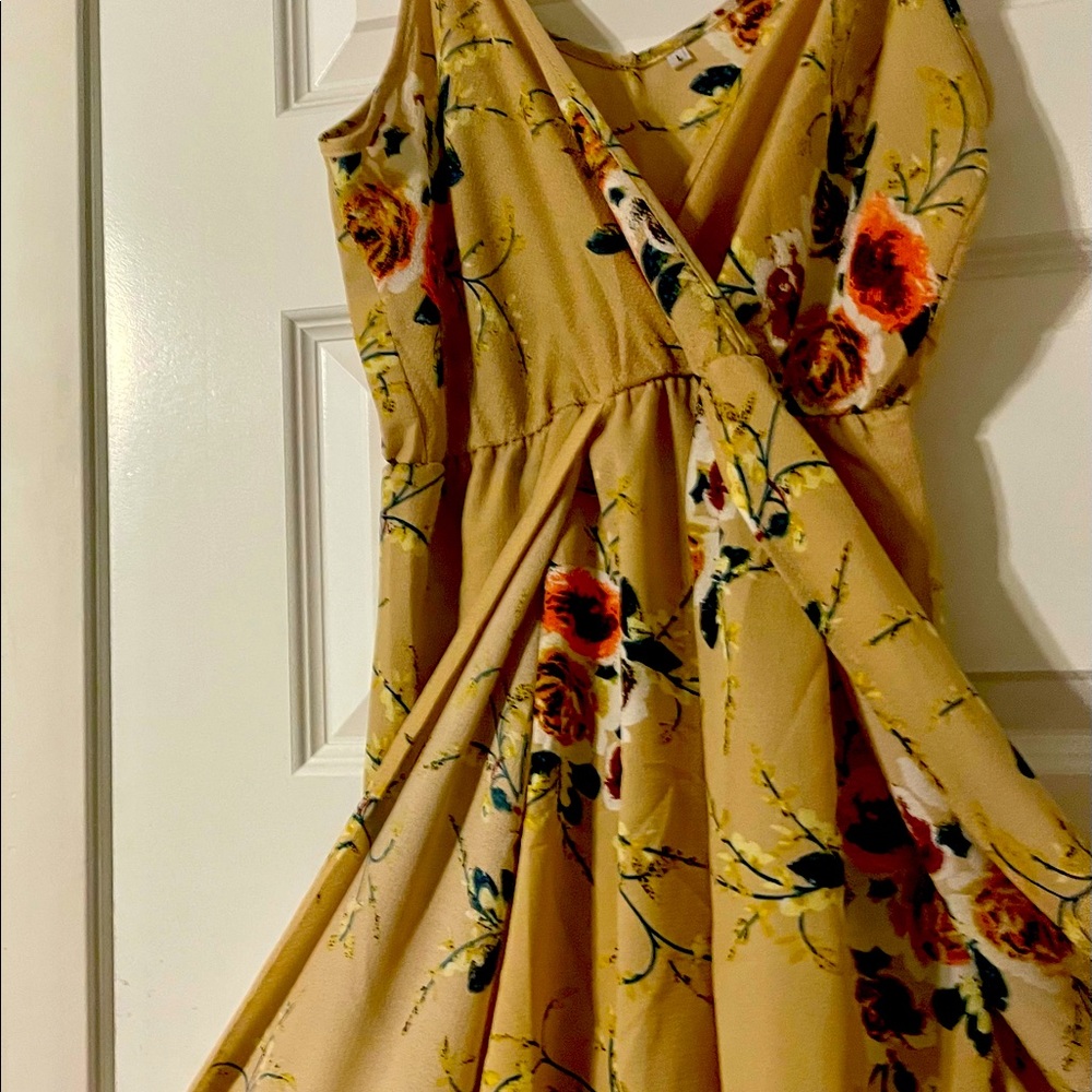 Long summer dress with shorts under